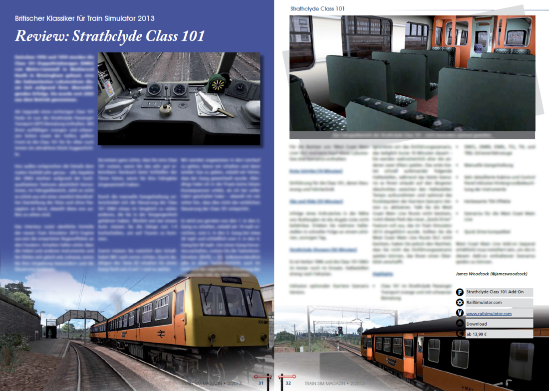 Strathclyde Class 101 Review featured in Train Sim Magazin